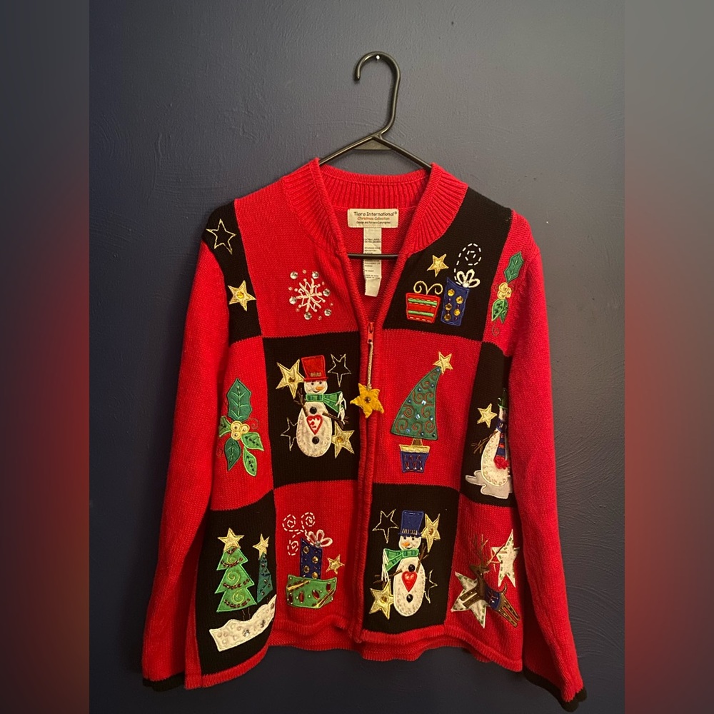 Tiara International Christmas Collection Vintage Holiday Sweater Size XL ☃️